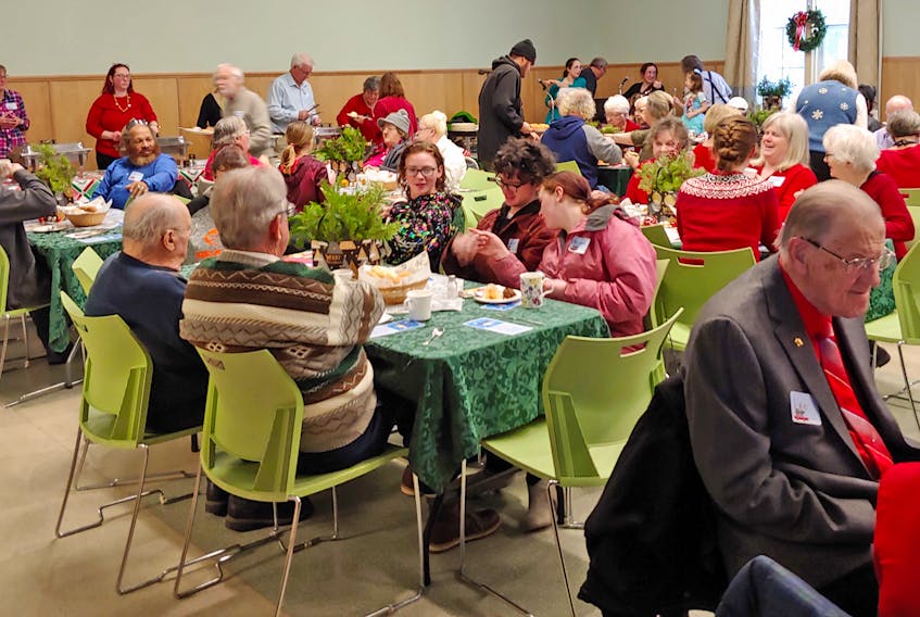 There was a great turnout for the annual Christmas Day community dinner at the St. James United Church Hall in Antigonish. CONTRIBUTED
