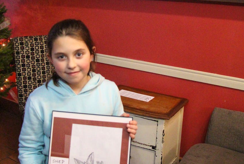 Ten-year-old Maddy LaBrash is the featured artist this month at the Tall and Small Cafe in Antigonish. Corey LeBlanc
