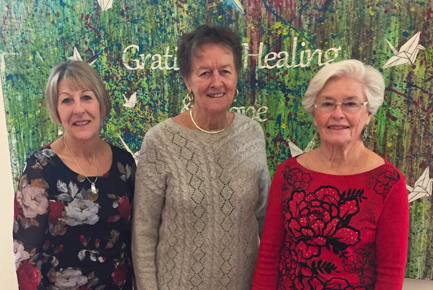 St. Martha’s Regional Hospital Auxiliary members Nancy MacEachern (left), Yvonne Gallant and Marius Langley will be among the volunteers welcoming visitors to the group’s annual Jingle Bell Frolic fundraiser Friday, Nov. 29. Corey LeBlanc