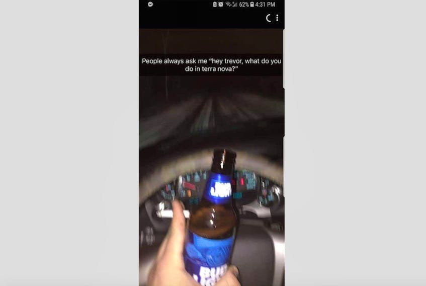 As a result of a social media post, a 19-year-old Terra Nova man has been convicted under the Liquor Control Act for having open alcohol in a vehicle and under the Highway Traffic Act for using a hand-held cellular device while driving.