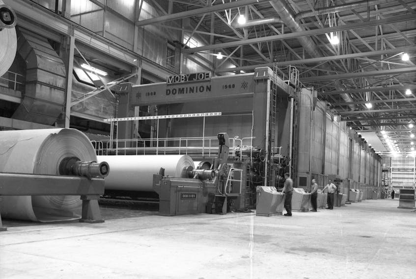 Courtesy of the Grand Falls-Windsor Heritage Society
#3 (Moby Joe) paper machine built in 1968.
