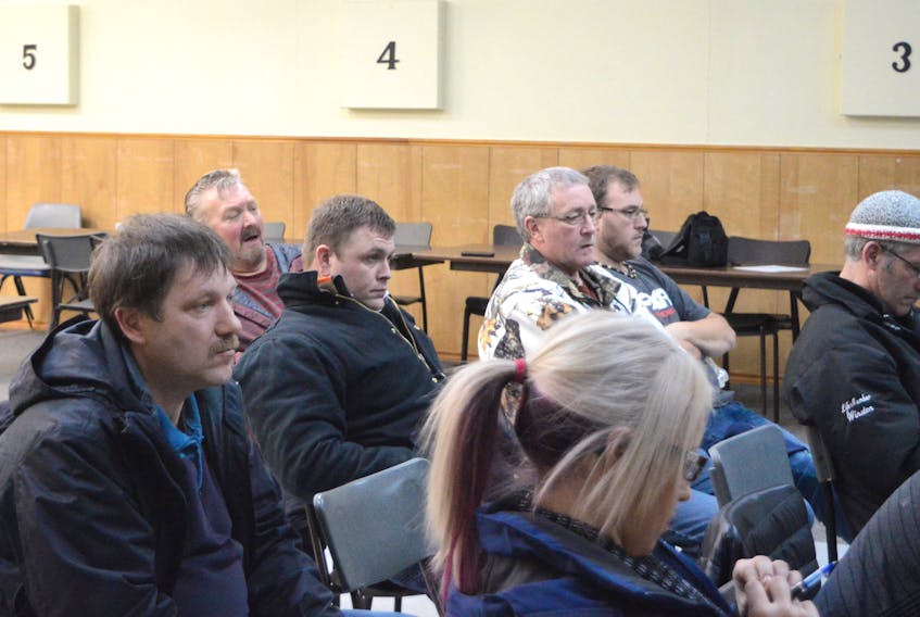 The Department of Fisheries and Oceans meeting with harvesters in Virgin Arm was attended by two Fish, Food and Allied Workers representatives and FISH-NL president Ryan Cleary. However, less than a dozen harvesters made their way to the Lion’s Club.
