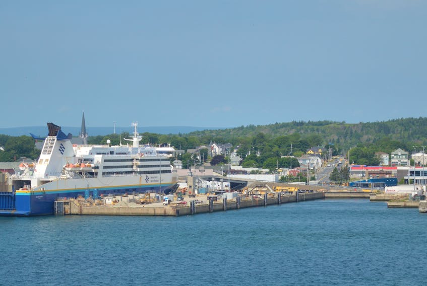 The MV Atlantic Vision is docked at the Marine Atlantic terminal in North Sydney on the afternoon of Aug. 7. Like many organizations, Marine Atlantic is currently working to establish a cannabis policy for its vessels. The company is not ready to release any policy as of now.