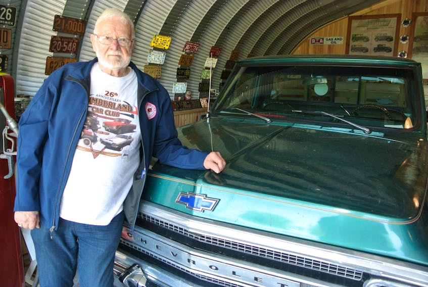 Deane Allen stands next to his 1970 Chev truck that he will be showing during Sunday’s 28th Cumberland Car Club show and shine at the Robb Centennial Complex from 9 a.m. to 4 p.m. Allen, who is treasurer of the car club, said the show is one of the larger ones in the area and is the Maritimes biggest showing of pre-1940s original vehicles.