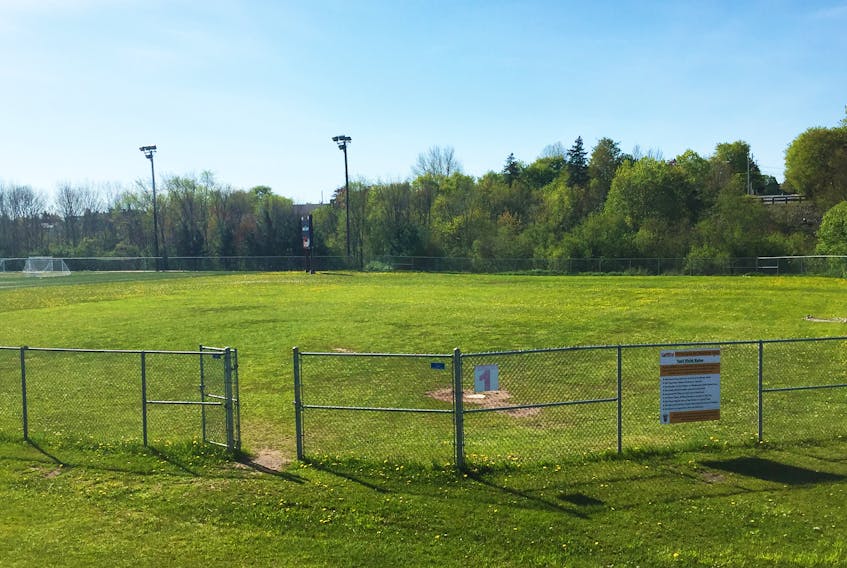 Quiet now, Antigonish ball fields will be bustling soon with, amongst other games, those played by local Challenger Baseball participants. Corey LeBlanc