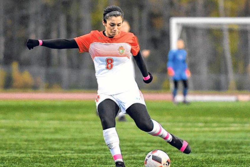 Ciera Disipio is one of three members of the Cape Breton Capers women's soccer team who hail from the Ottawa area.