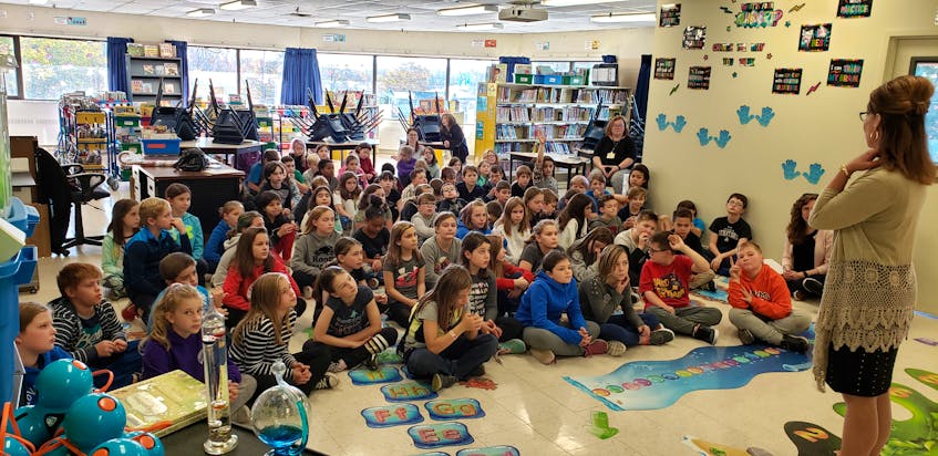 The Grade 5s at Harry R Hamilton School in Middle Sackville, N.S. were very well behaved during my weather presentation last week. They had prepared some wonderful questions about weather systems and weather instruments. I posted the photo on Facebook and Kimberley Aube commented: “their little minds soak up everything.” I can only image how mesmerized they would be to hear stories from Sable Island ...