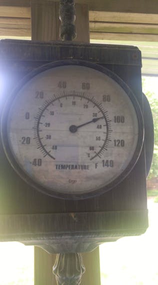 That’s hot but hot enough to cook an egg? Not quite perhaps, but Monday was a scorcher in many parts of Atlantic Canada. Karen Freeman took this photo under her back deck in Greenwood N.S.