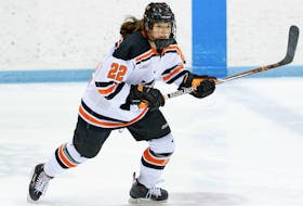 Princeton rookie Maggie Connors has scored 26 goals this season, the most by any NCAA Division rookie and second overall among all players in the top level of U.S. college women's hockey. — Princeton Athletics photo