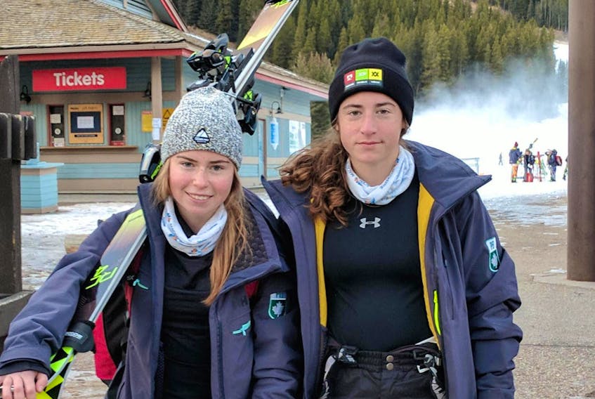 Macy Cudmore, left, and Katie Douglas are two members of Team P.E.I.’s alpine ski squad for the 2019 Canada Games in Red Deer, Alta.