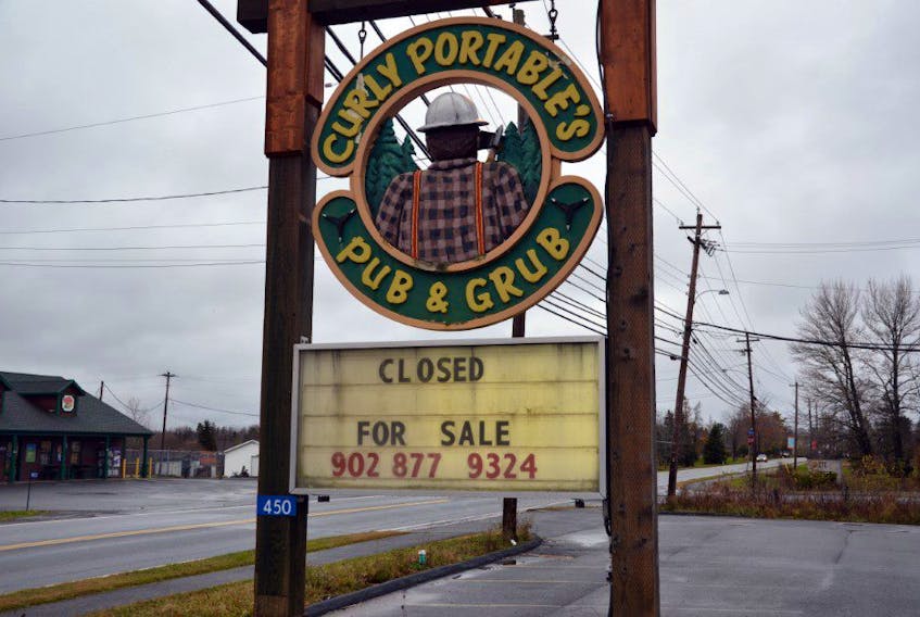 Curly Portable's pub and restaurant in Enfield has been put up for sale.