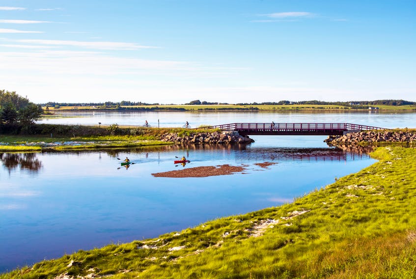 The Confederation Trail is Prince Edward Island’s old railway route that’s been converted into a groomed trail for walking and cycling. - Tourism PEI/Paul Baglole