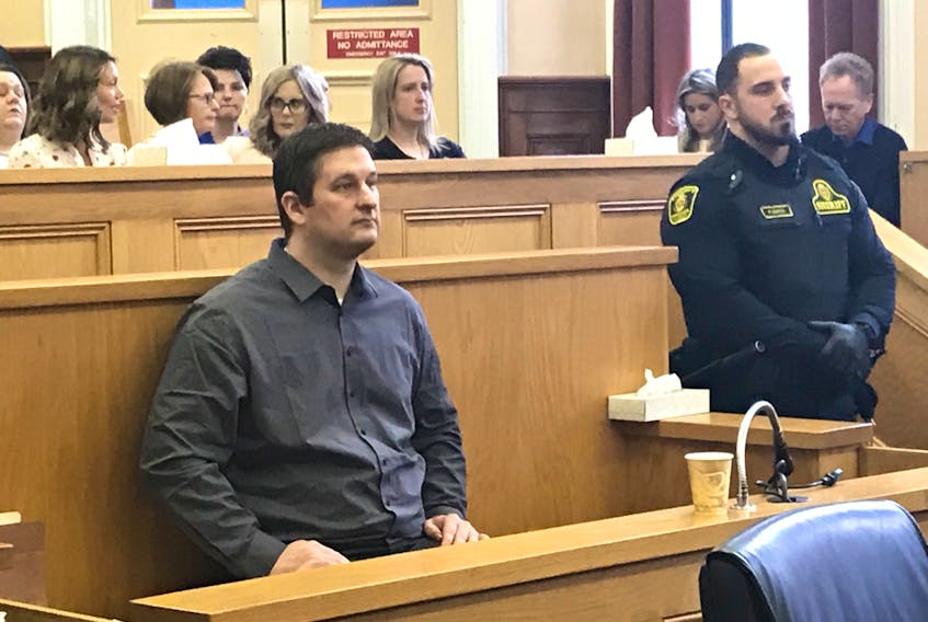 Convicted murderer Trent Butt awaits his sentence for first-degree murder and arson in Newfoundland and Labrador Supreme Court in St. John’s.