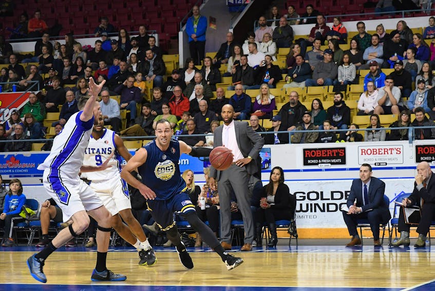 Despite getting an automatic ejection after pickling up two technical fouls early in the second half of Wednesday's game against the KW Titans in Kitchener, Ont., Carl English led the St. John's Edge with 23 points in a 96-91 win. English won't get the chance to score tonight as the Edge take on the Niagara River Lions in St. Catharines, Ont.; he's been given an automatic one-game suspension by the National Basketball League of Canada for accumulation of six technical fouls this season. — KW Titans photo via St. John's Edge