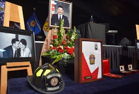 High praise and numerous tributes were paid to fallen Truro firefighter Skyler Blackie during his funeral in Truro on Saturday at the Colchester Legion Stadium. The service was attended by more than 2,500 people including family, friends, firefighters, police and other first responders from as far away as Calgary and Boston.
