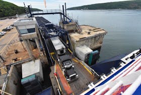 A transport truck loads into the Fundy Rose ferry prior to a summer crossing between Digby, N.S. and Saint John, N.B.
 TINA COMEAU PHOTO