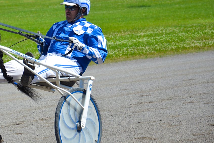 Mike McGuigan drove Gettin Messi to a 2:00 victory in a $6,180 Atlantic Sires Stakes’ three-year-old trot event at Red Shores at Summerside Raceway on Tuesday night.