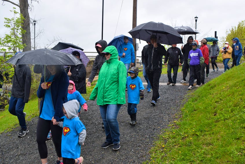 Despite rain, there was a large turnout for this year’s Gutsy Walk which was kicked off at Carmichael Park in New Glasgow.