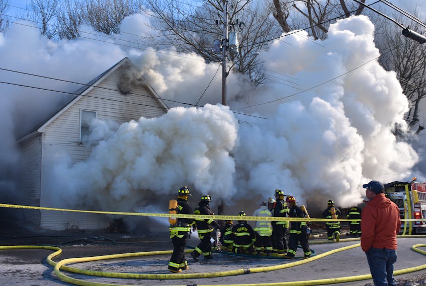 This house on Main Street on Trenton caught fire on Feb. 18.