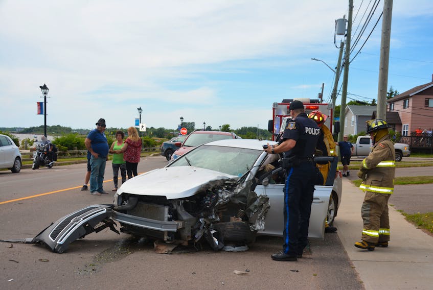 Emergency responders in Summerside were called to the scene of a two-vehicle collision on Water Street, near the intersection of St. Lawrence Street, late Wednesday afternoon involving a car and a ADL transport truck. The extent of any injuries was unknown as the Journal Pioneer was unable to reach investigators by press time.