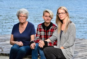 This Yarmouth County family – Mary Roberts, Liam LeBlanc and Amber Gehue-LeBlanc, feels more supports in the health care system are needed in rural parts of the province when it comes to caring for those struggling with mental health. TINA COMEAU PHOTO