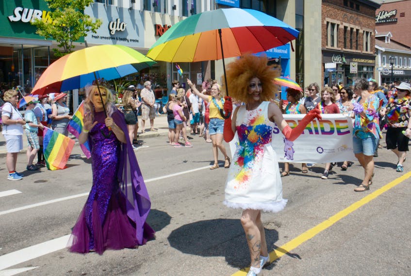 Rainbow flags and colourful clothing filled the streets of the P.E.I. Pride Parade route as Islanders and visitors marched in support of the LGBTQ2S+ community.