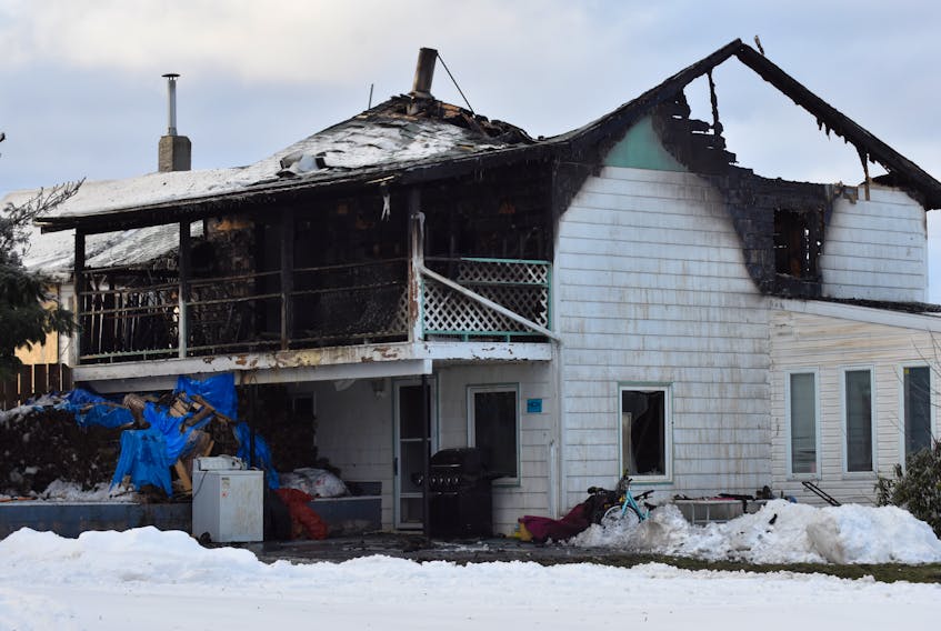 Firefighters battled a blaze that broke out in this duplex on Thompson Road in Waterville Nov. 22.