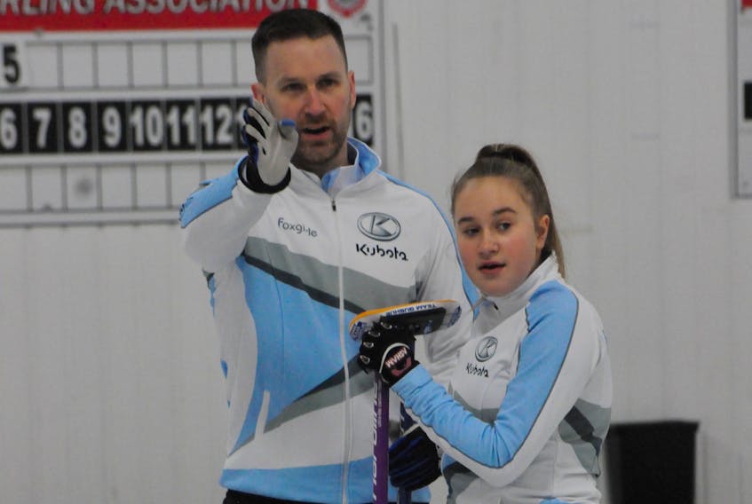 Brad and Hayley Gushue have found their way to the top of the standings at the 2020 provincial mixed doubles curling championship in St. John's. If the Gushues win their remaining round-robin game this morning at the Re/Max Centre, they will go directly to Sunday's final of the event. — Joe Gibbons/The Telegram