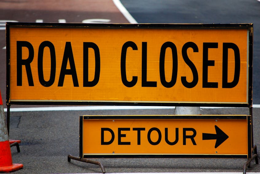 Detours and road closures.
