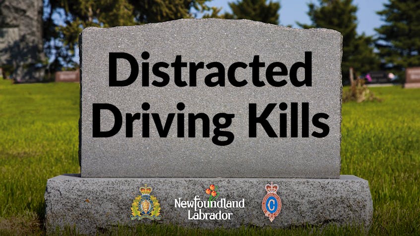 One of the social media messages the Newfoundland and Labrador government is distributing as part of a new campaign to combat distracted driving.