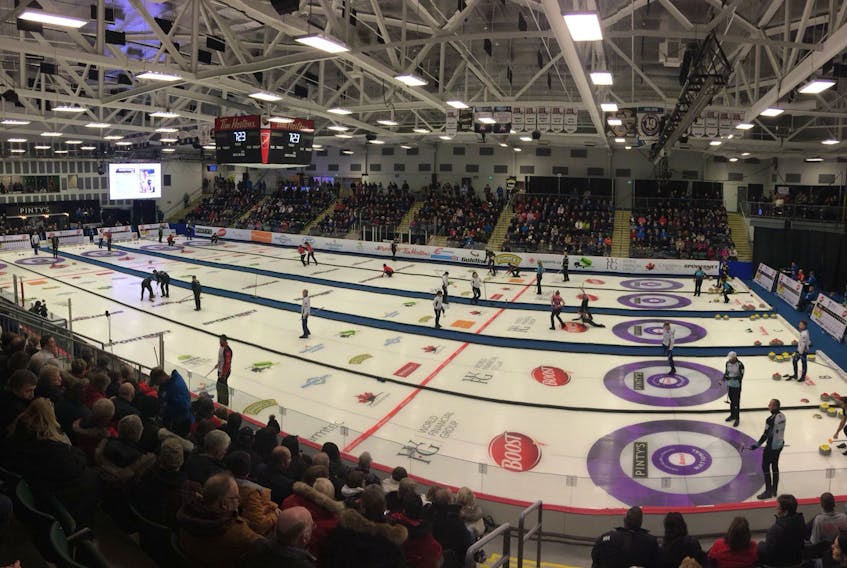The new arena in C.B.S. us staging this week's Boost National, the latest Pinty's Grand Slam of Curling event to come to Newfoundland and Labrador.