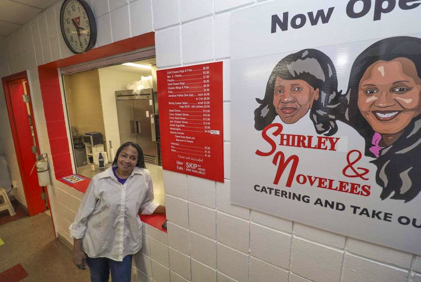 Elaine Cain is the owner of Shirley & Novelees Catering and Take Out in the Community YMCA on Gottigen Street in Halifax. The cafe is named after her mother Shirley and sister Novelee, who died within eight months of each other. The Chronicle Herald