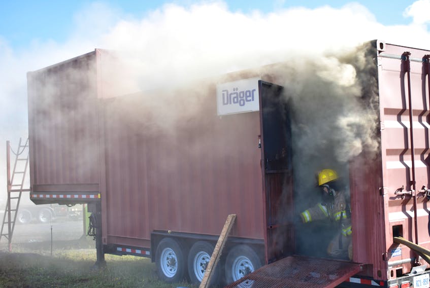 Firefighters took part in training in Westville over the weekend. One allowed them to see what it was like to be in a house when gasses built up and create a flame roll over.