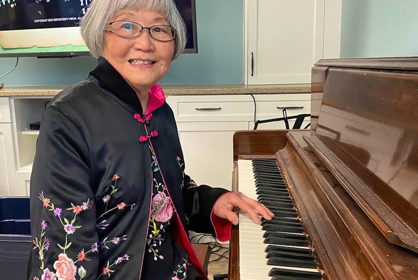 Margaret Perron recently took up playing piano again and has been sharing her gift with other residents at The Berkeley. - Photo Contributed.