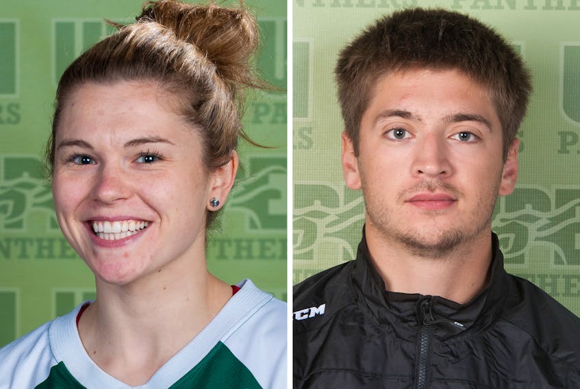 Alyssa Ferguson and Filip Rydstrom play field hockey and hockey, respectively, for the UPEI Panthers.