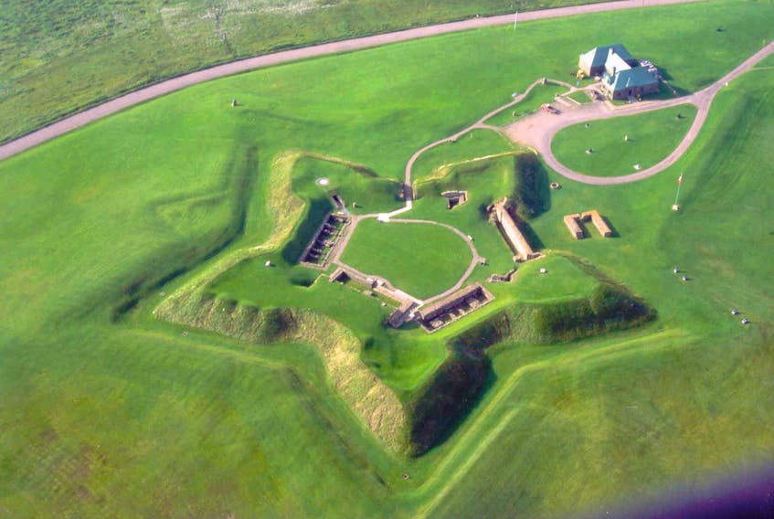 Aerial view of the Fort Beausejour-Fort Cumberland site in Aulac, N.B. showing the perfect star-shaped fort. This year is the 100th anniversary of the site’s designation as a national historic site in 1920.