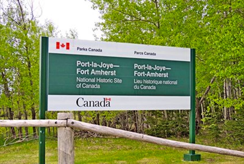 Entrance sign to Port-la-Joye / Fort Amherst national historic site in Rocky Point.
(File Photo)