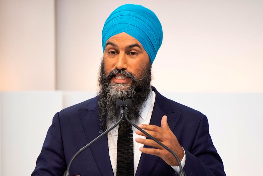 New Democratic Party (NDP) leader Jagmeet Singh speaks at the Maclean's/Citytv National Leaders Debate in Toronto on Sept. 12, 2019.