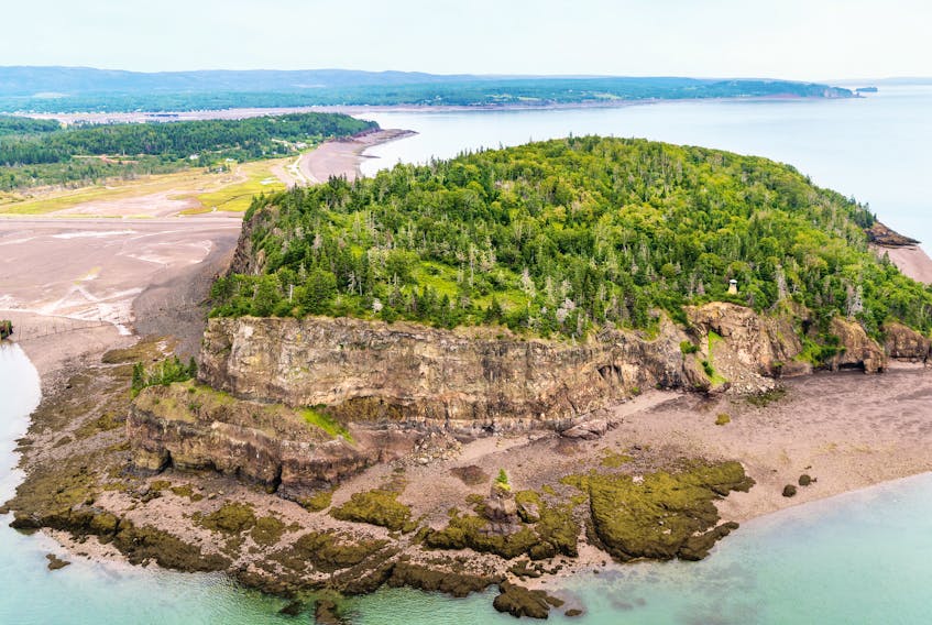 Evaluators from UNESCO will be in Cumberland and Colchester counties in late July to evaluate the proposed Cliffs of Fundy Aspiring Geopark as a potential UNESCO Global Geopark. If the evaluators from Greece and Spain like what they see a global geopark designation would come in spring 2020. Part of the geopark would include Partridge Island near Parrsboro. Tourism Nova Scotia photo