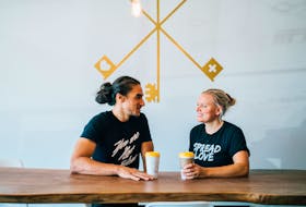 Alex Stephen (left) and Heather Stephen are the husband and wife team that co-own Apartment 3 Espresso Bar in Lower Sackville, which started through help provided by Futurpreneur. - Photo Courtesy Jessica Grace.