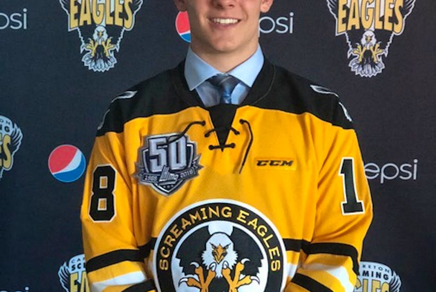 Alex Drover he is looking forward to joining the Cape Breton Screaming Eagles and will be working hard to secure his spot on the roster.