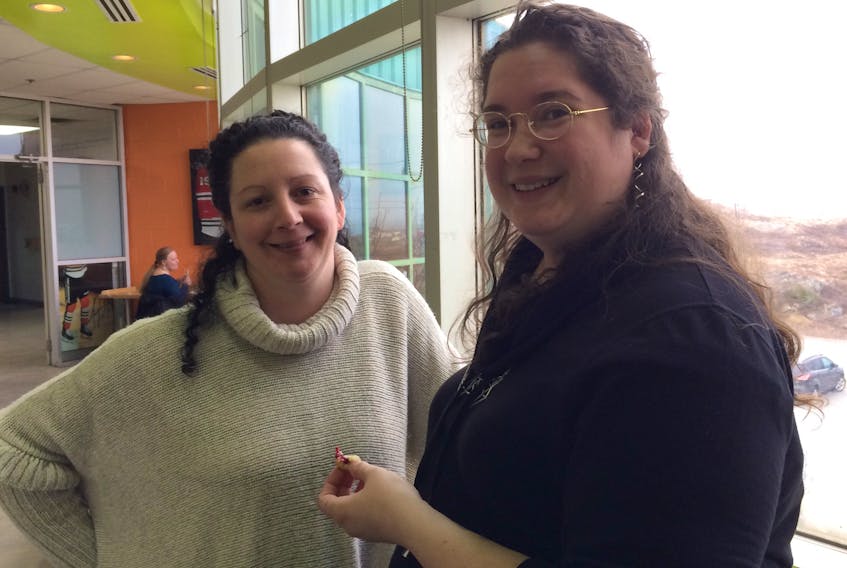 April Gillam and Melissa Samms were two of a dozen attendees at a Hospitality Newfoundland and Labrador presentation exploring opportunities within the tourism industry on Tuesday, Apr. 30.