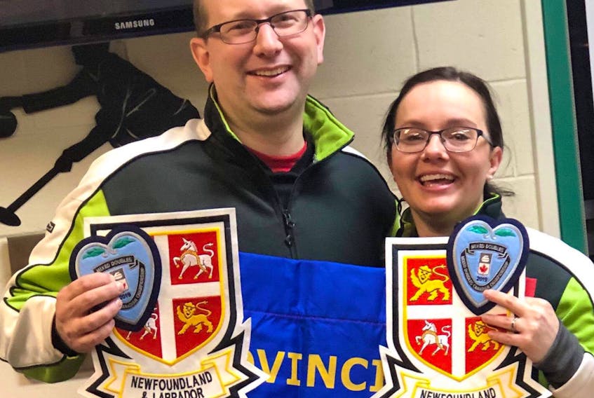 Dave Thomas and Jenna Harvey are the Newfoundland and Labrador mixed doubles curling champions.