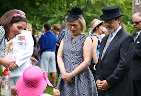 Leah Power, four, meets Lieutenant Governor, Judy Foote, at The Annual Garden Party at the Government House on Wednesday, July 24.