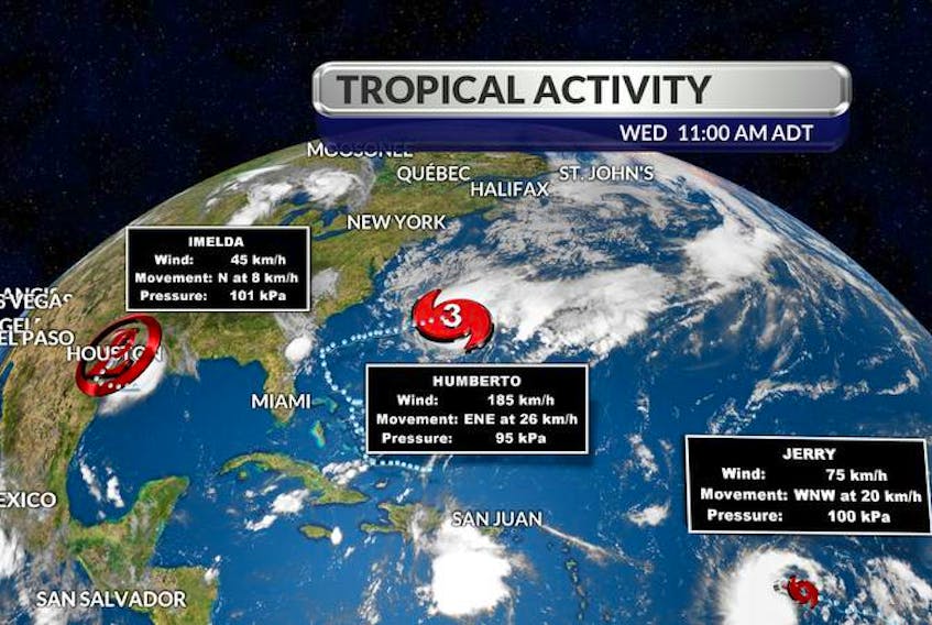 Just weeks after Dorian, three tropical storms are threatening some of the same areas that were recently hit.