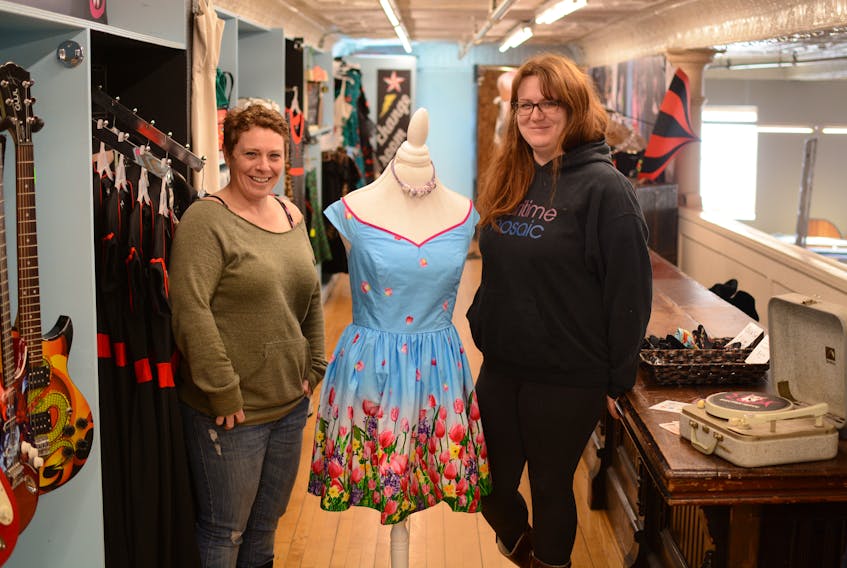 A headless mannequin moving when nobody's nearby, footsteps in the dark? Those are just two of the many encounters of the paranormal kind experienced by Charlene MacDonald, left, and Karen McKinnon at Dayle’s Grand Market in Amherst.