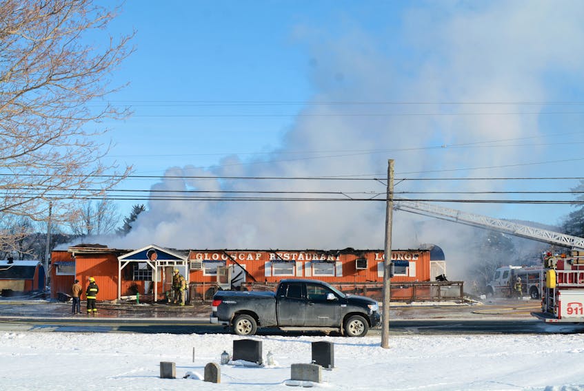 The Glooscap Restaurant and Lounge was destroyed by fire Tuesday morning.