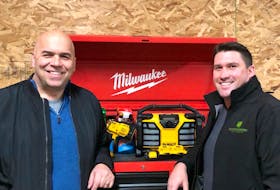 Joe McDonald (left) and David Thiessen have partnered to bring The Good Neighbour app to Halifax. The app facilitates secure connections between tool and equipment owners who rent the items to renters for a small fraction of their purchase price. - Contributed.
