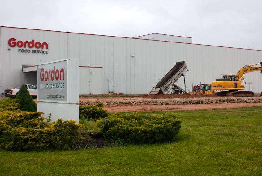 Work has begun on a 45,000 square-foot expansion to Gordon Food Service in the Amherst and Area Industrial Park. The project includes adding expanded warehouse space, including refrigerated and frozen storage. - Town of Amherst photo
