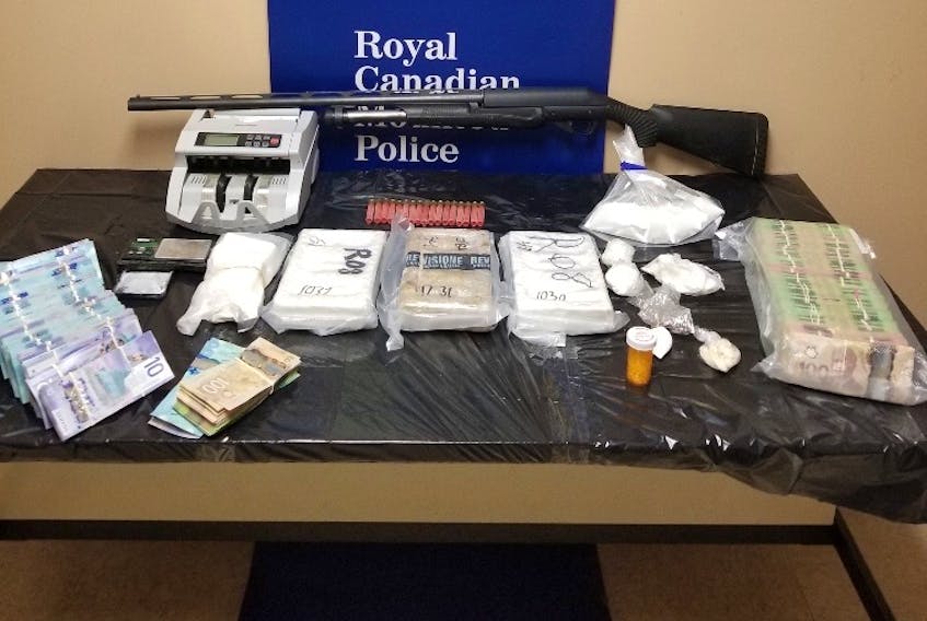 The RCMP located and seized approximately 3.5 kilograms of cocaine, a quantity of crack cocaine, a large amount of cash, a money counter, a firearm, ammunition and a vehicle as part of a drug investigation.